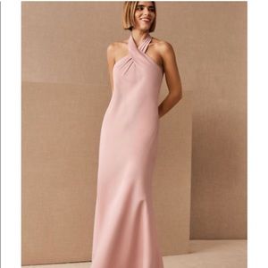 BHLDN Ruby Satin Charmeuse Dress Bridesmaid Dress in dusty rose size 2